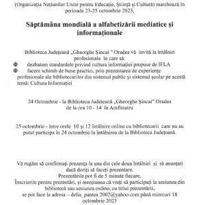 Știri, evenimente, comunicate